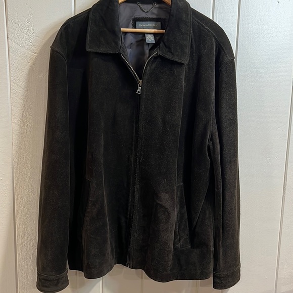 Banana Republic Other - Banana Republic 100% Leather Suede Zip Jacket
